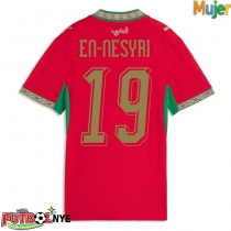Camiseta Marruecos Youssef En-Nesyri #19 Primera Equipación para mujer Mundial 2026 manga corta